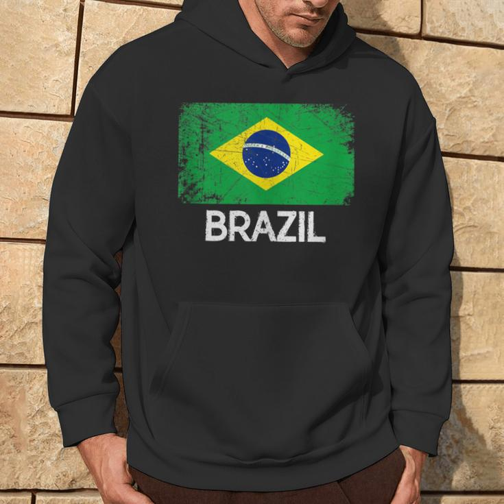 Brazilian Flag Vintage Made In Brazil Hoodie Lifestyle