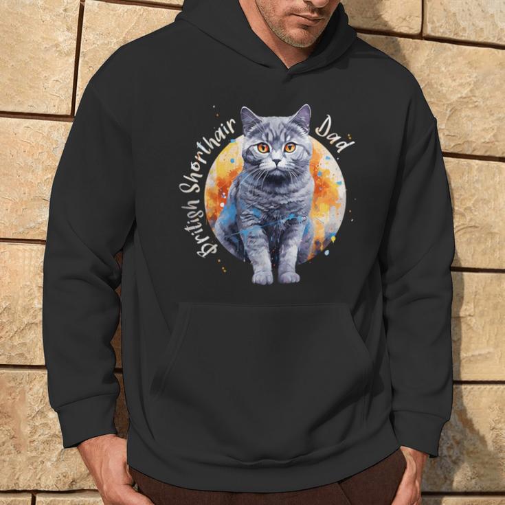 Britisch Kurzhaar Katzen Papa Cat Dad Daddy Haustier Freund Kapuzenpullover Lebensstil