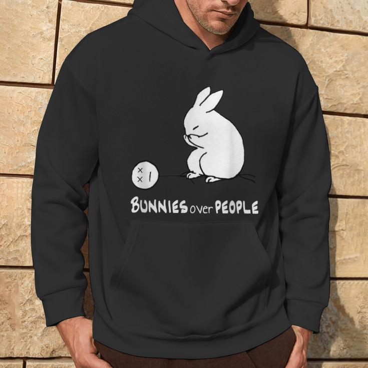 Bunnies Over People Cute Bunny Rabbit Casual Hoodie Lifestyle