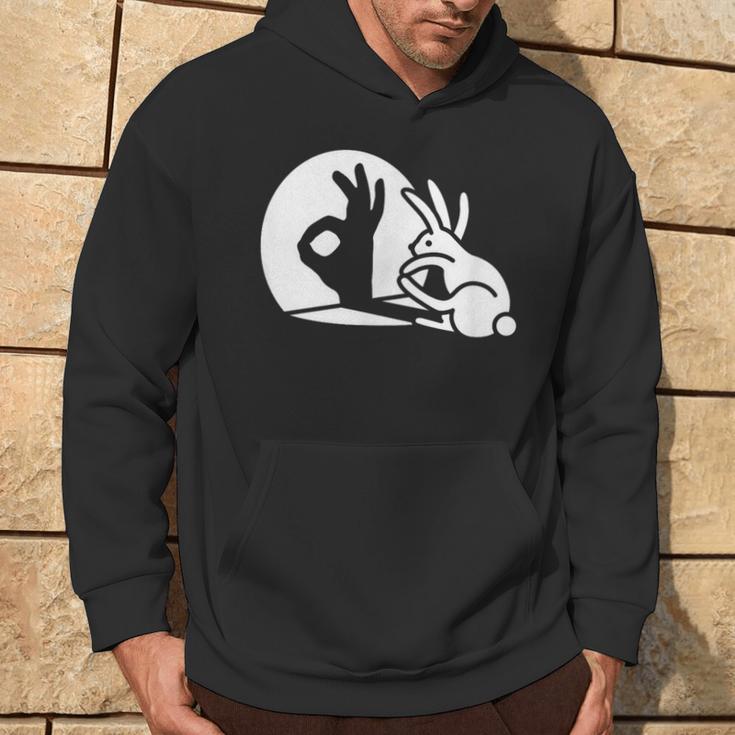 Bunny Rabbit Ok Okay Shadow Hand Gesture Sign Circle Game Hoodie Lifestyle