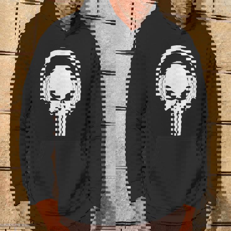 Calavera Dj Con Cascos Dj Skull Headphones Sudadera Estilo de vida