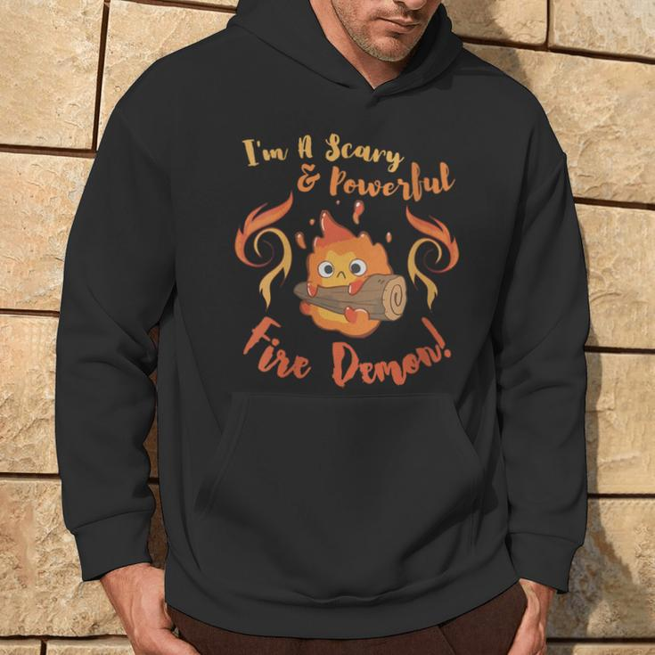 Calcifer Scary & Powerful Fire Demon Hoodie Lifestyle