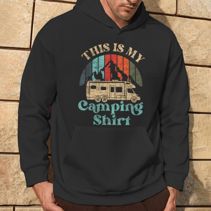 This Is My Camping Motorhome Campervan Retro Vintage Hoodie Lifestyle