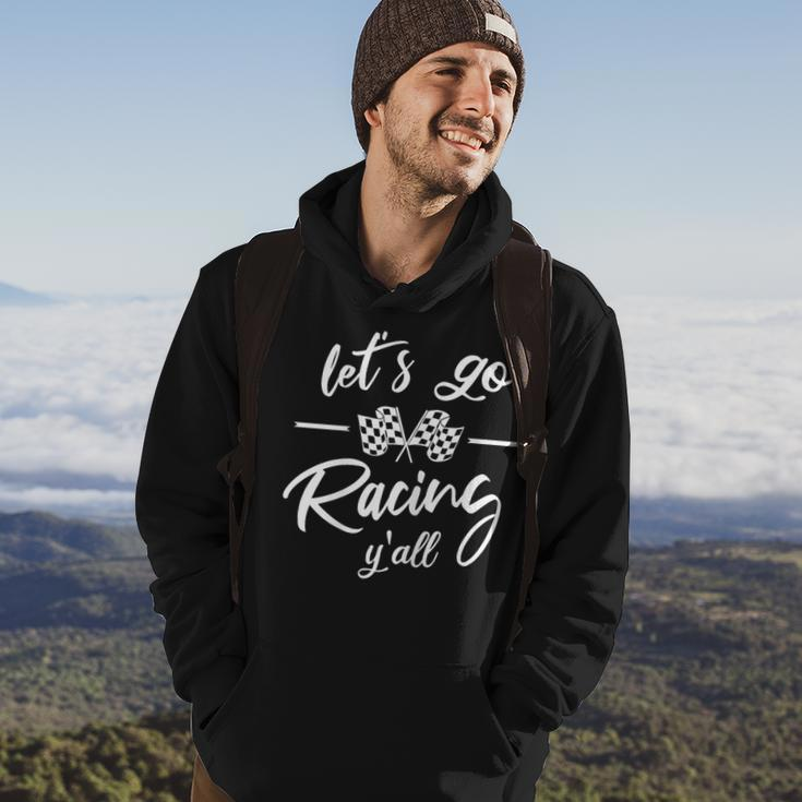 Car Racing Quote Stock Car Dirt Track Racing Lets Go Racing Hoodie Lifestyle
