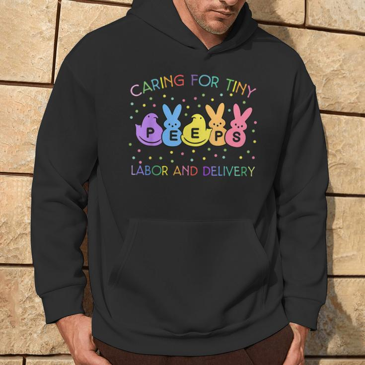 Caring For Tiny Labor And Delivery Bunnies L&D Easter Day Hoodie Lifestyle