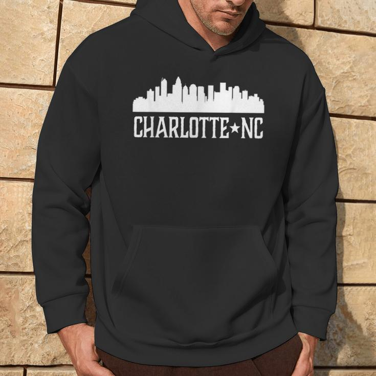 Charlotte Nc North Carolina Cities Skyline Silhouett Hoodie Lifestyle