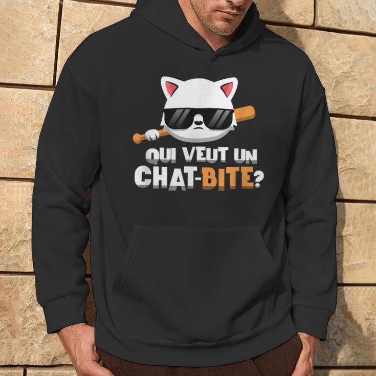 Chat-Bite Humour Chabite Citation Drôle Rigolo Beauf Sweat à