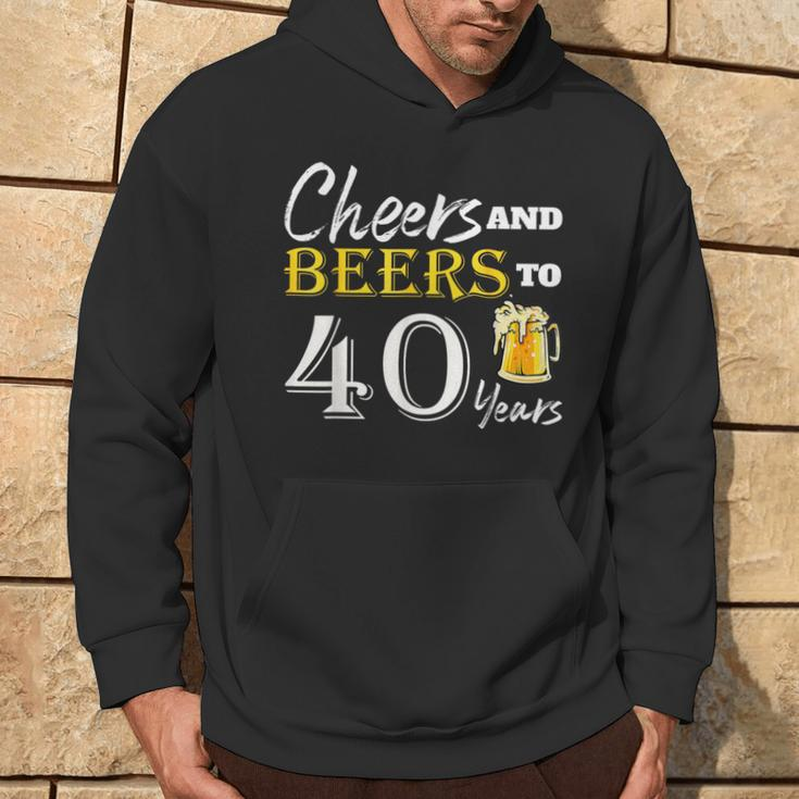 Cheers And Beers To 40 Years Birthday Party Dinking Hoodie Lifestyle