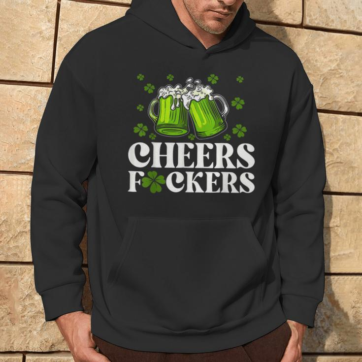 Cheers Fuckers St Patrick's Day Beer Drinking Hoodie Lifestyle