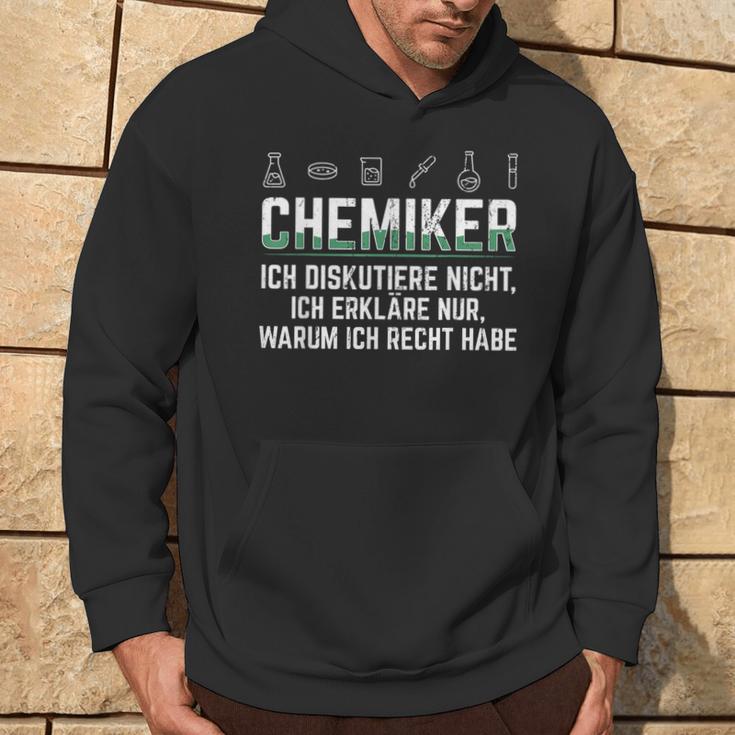 Chemiker Ich Erkläre Nur Warum Ich Rcht Habe Chemie Kapuzenpullover Lebensstil