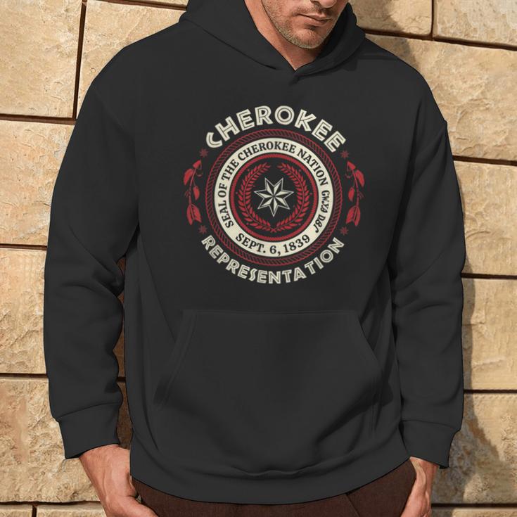 Cherokee Nation Cherokee Representation Seal Graphic Hoodie Lifestyle