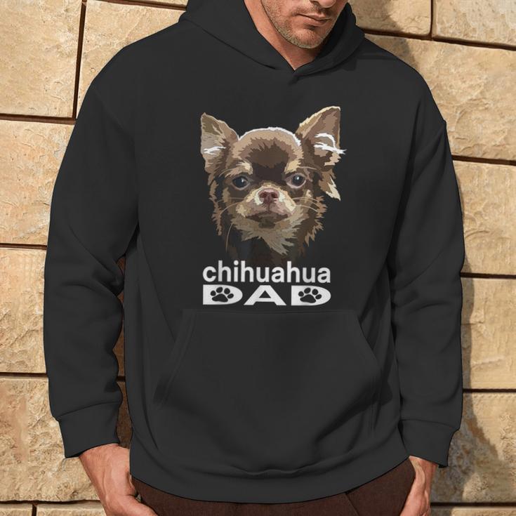 Chihuahua Langhaariger Papa Lustigerater Hund Chiwawa Papa Kapuzenpullover Lebensstil