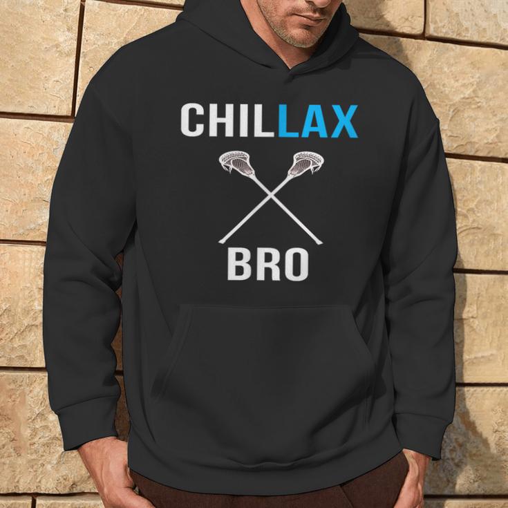 Chill Lax Bro Lacrosse Joke Lax Hoodie Lifestyle