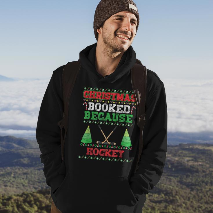 Christmas Booked Because Hockey Sport Lover Xmas Hoodie Lifestyle