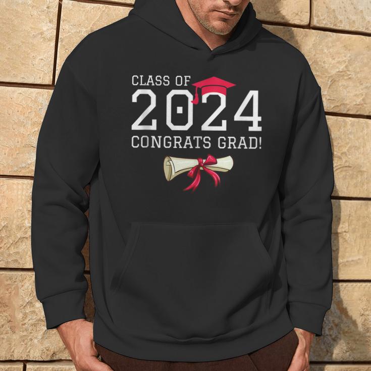 Class Of 2024 Congrats Grad Congratulations Graduate Senior Hoodie Lifestyle