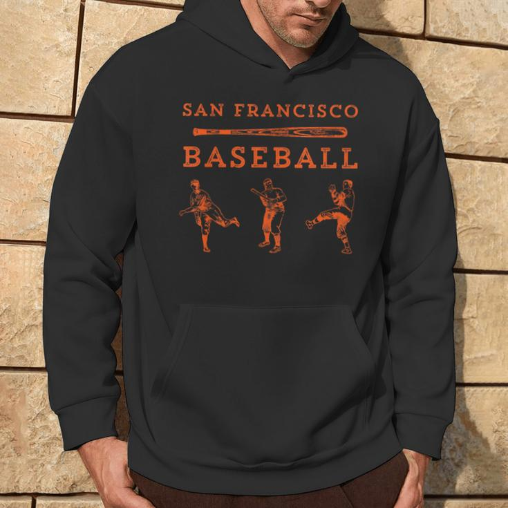 Classic San Francisco Baseball Fan Retro Hoodie Lifestyle
