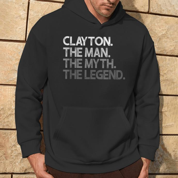 Clayton The Man Myth Legend Hoodie Lifestyle