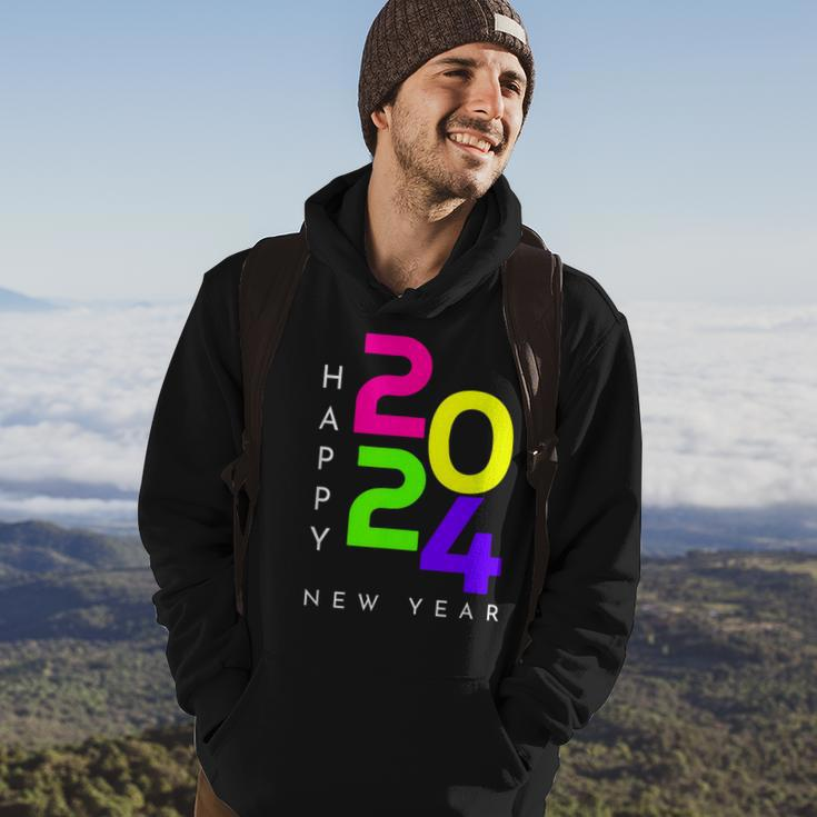 Colorful Happy New Year 2024 Family Matching Christmas 2024 Hoodie Lifestyle