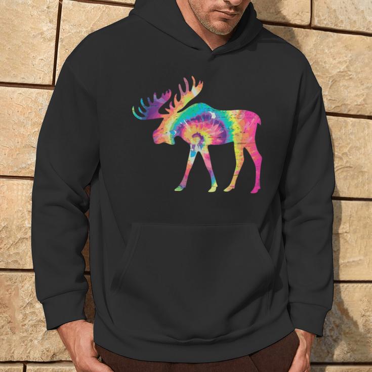 Colorful Moose Alaska Specie Wild Animal Hunting Hoodie Lifestyle