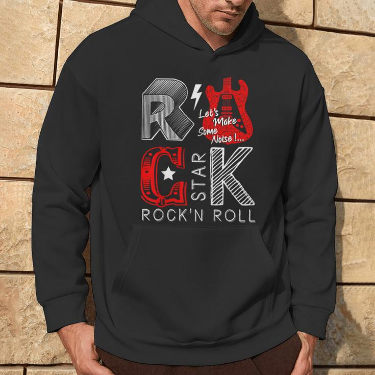 Cool Rock And Roll Star I Love Rock Loud Music Rock & Roll Hoodie Lifestyle