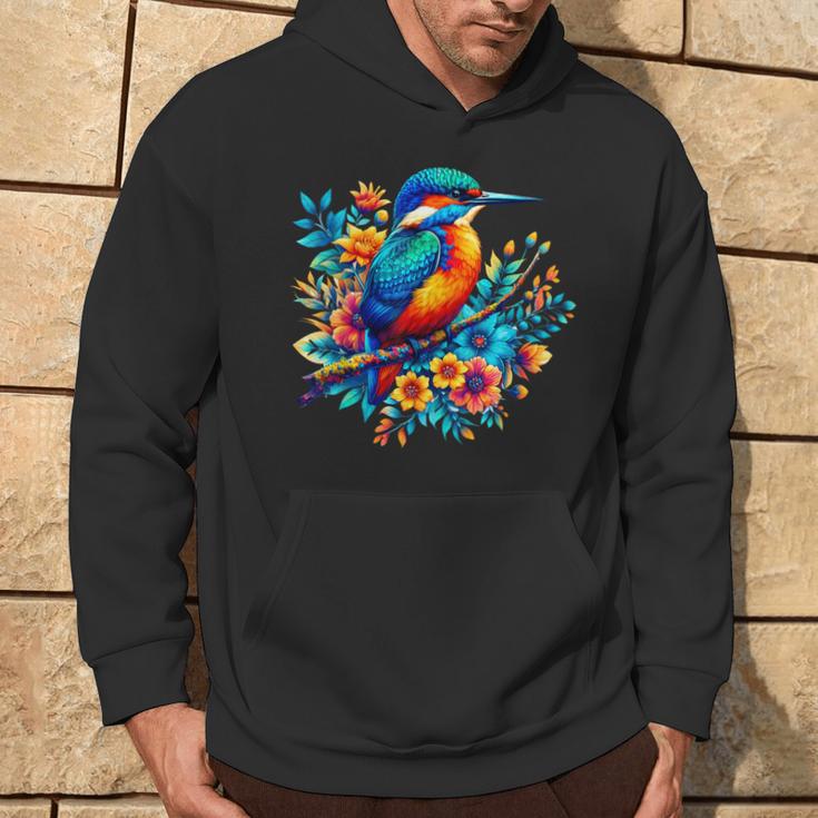 Coole Eisvogel Geist Tier Illustration Tie Dye Kunst Kapuzenpullover Lebensstil