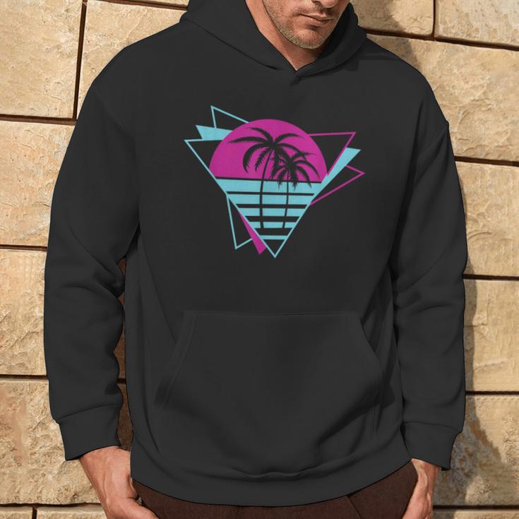 Cooler Synthie 80Er Synthwave Sonnenuntergang Retro- Hoodie Lebensstil