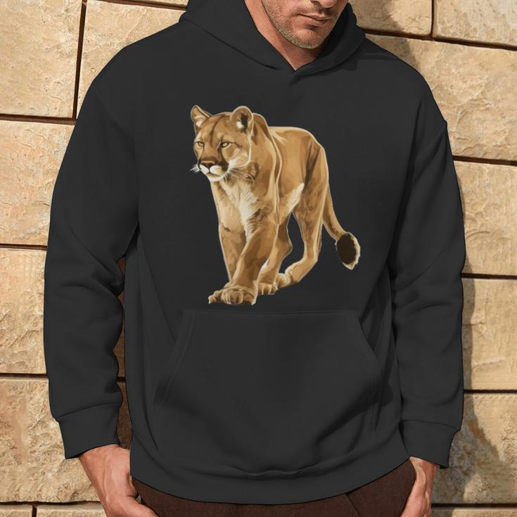 Cougar Face For Wild And Big Cats Lovers Hoodie Lifestyle