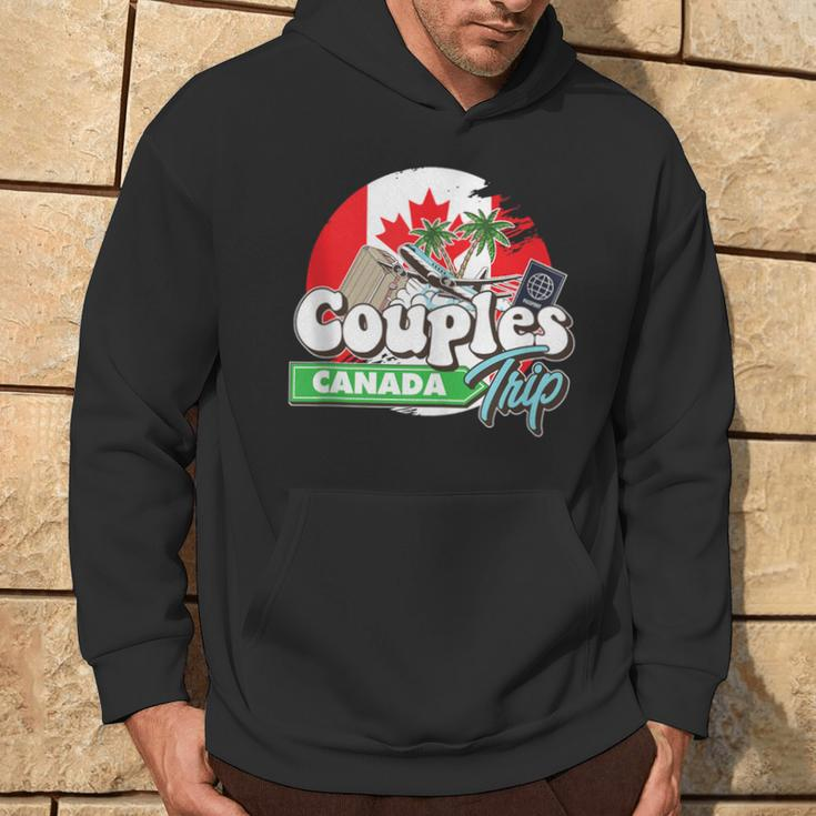 Couples Trip Canada Bound Couple Travel Goal Vacation Trip Hoodie Lifestyle