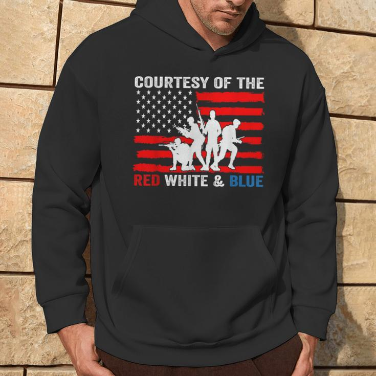 Courtesy Of The Red White And Blue Patriotic Us Flag Hoodie Lifestyle
