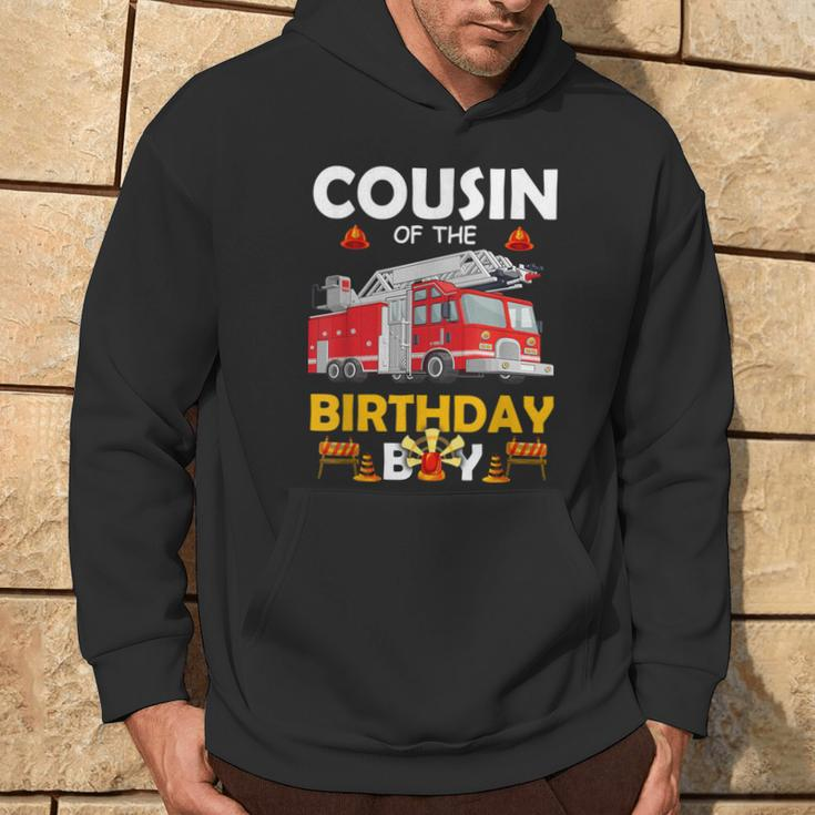 Cousin Of The Birthday Boy Fire Truck Firefighter Party Hoodie Lifestyle