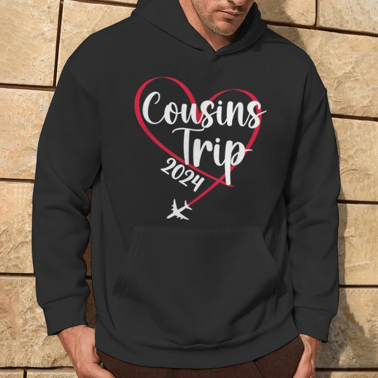 Cousins Trip 2024 Heart Vacation Travel Cousins Weekend Hoodie Lifestyle