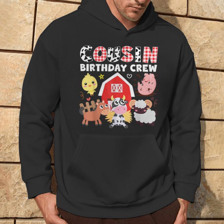 Cow Cousin Birthday Crew Farm Theme Animals Birthday Party Hoodie Lifestyle