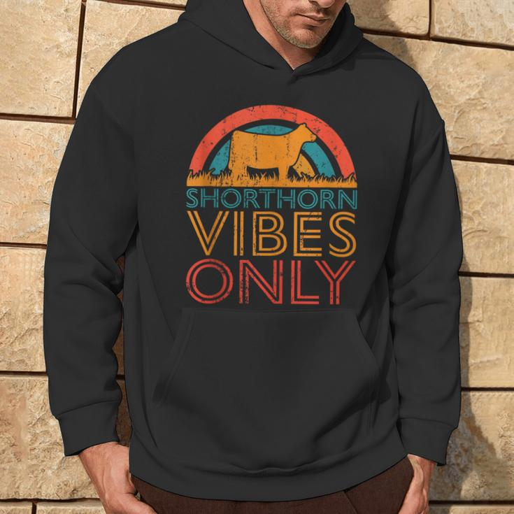 Cow Vibes Only Cow Breeder Shorthorn Cattle Farmer Hoodie Lifestyle