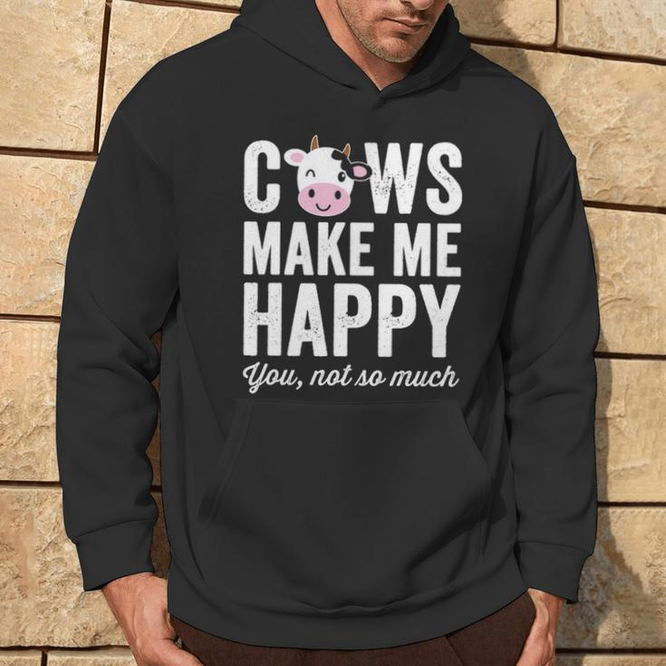 Cows Make Me Happy You Not So Much Farmer Cows Hoodie Lifestyle