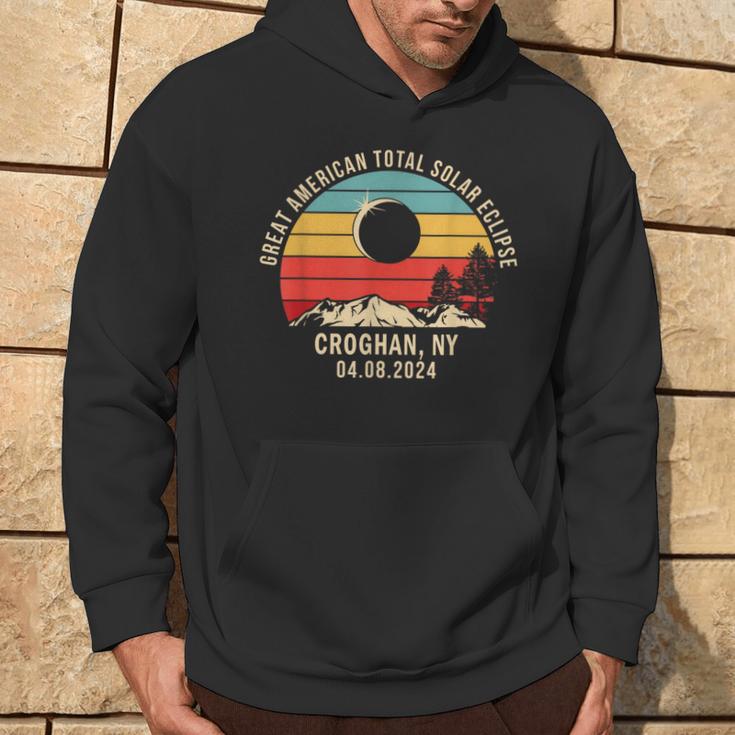 Croghan Ny New York Total Solar Eclipse 2024 Hoodie Lifestyle