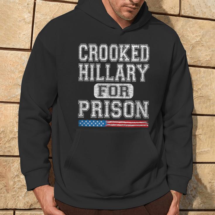 Crooked Hillary For Prison Vintage Style Hoodie Lifestyle