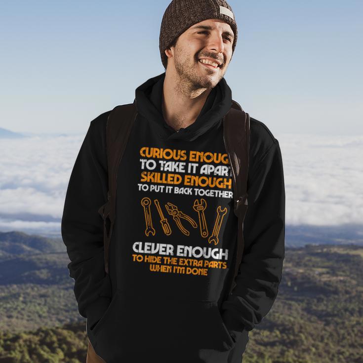 Curious Enough To Take It Apart Car Auto Garage Mechanic Men Hoodie Lifestyle