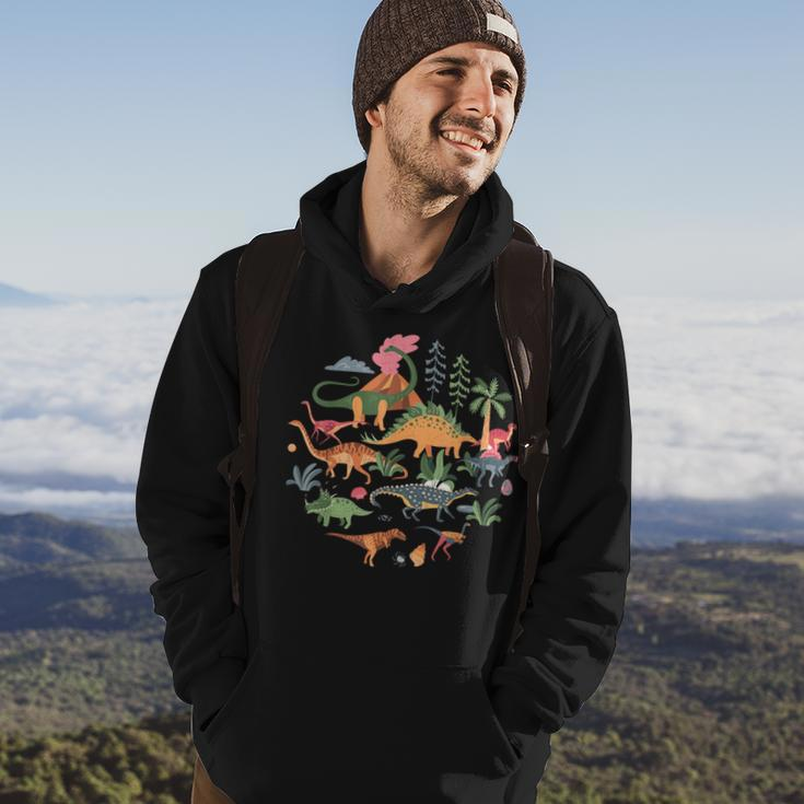 Cute Dinosaurs Illustration Dino Collection Classic Hoodie Lifestyle