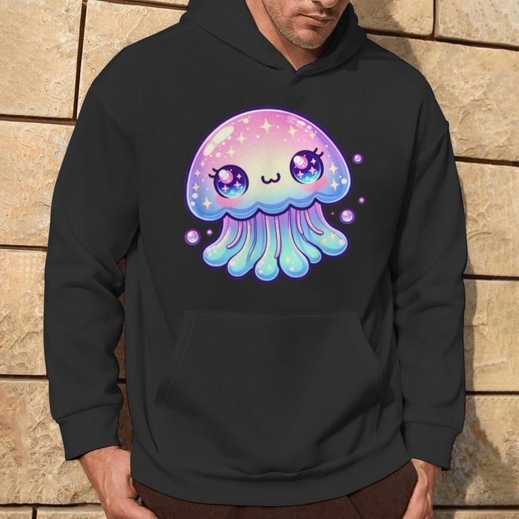 Cute Kawaii Jellyfish Anime Fun Blue Pink Sea Critter Hoodie Lifestyle