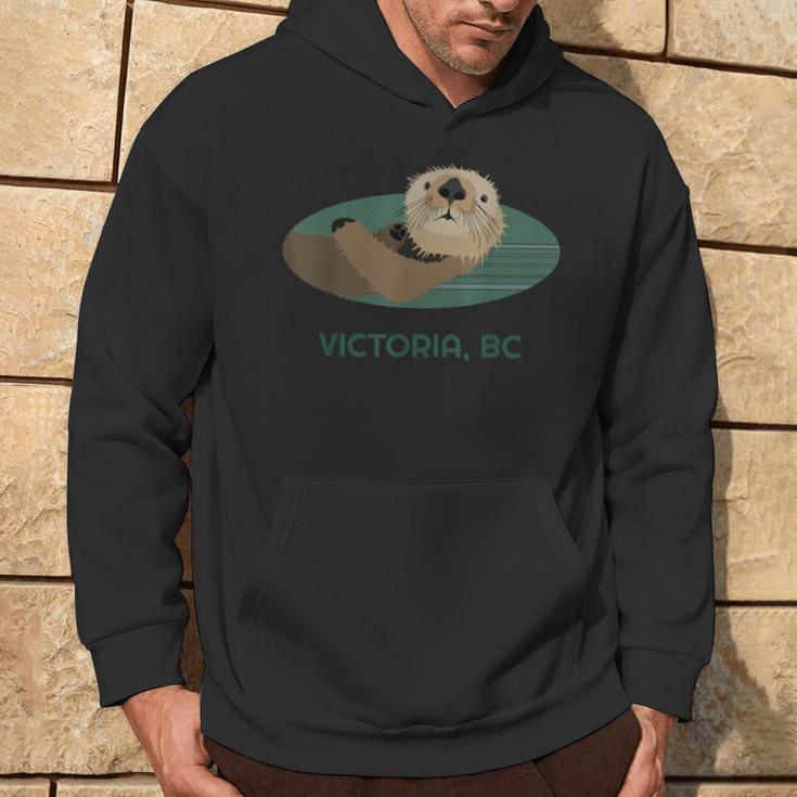 Cute Otter Victoria Bc Coast Resident Fisherman Hoodie Lifestyle