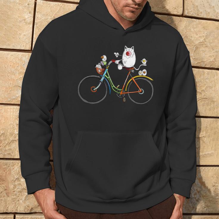 Cycling Cat I Cat Print Cat Fun Hoodie Lebensstil