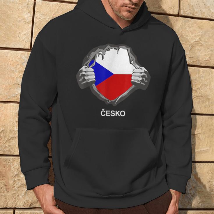 Czech Flag Cesko Heart Pride Roots Hoodie Lebensstil