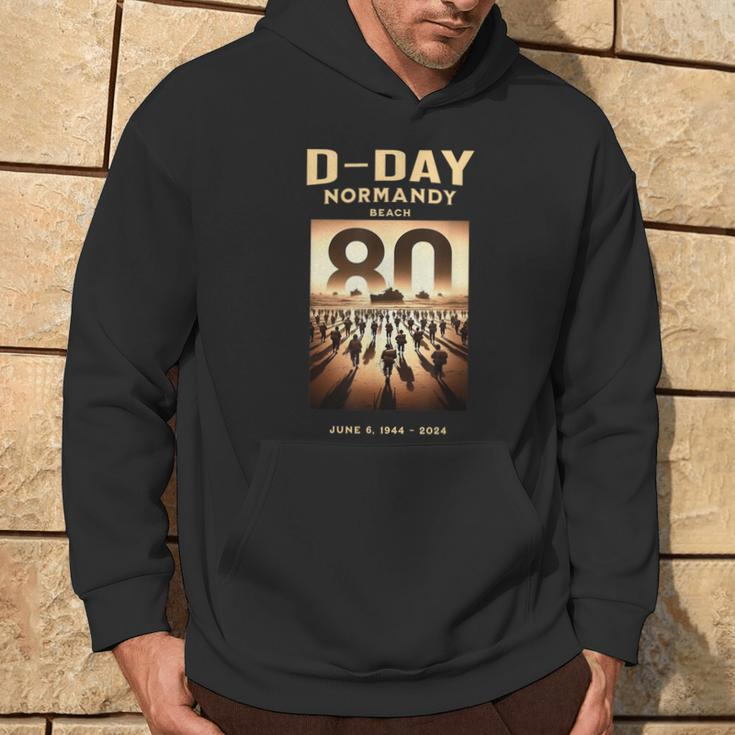 D-Day 80Th Anniversary Normandy Beach Landing Commemorative Hoodie Lifestyle