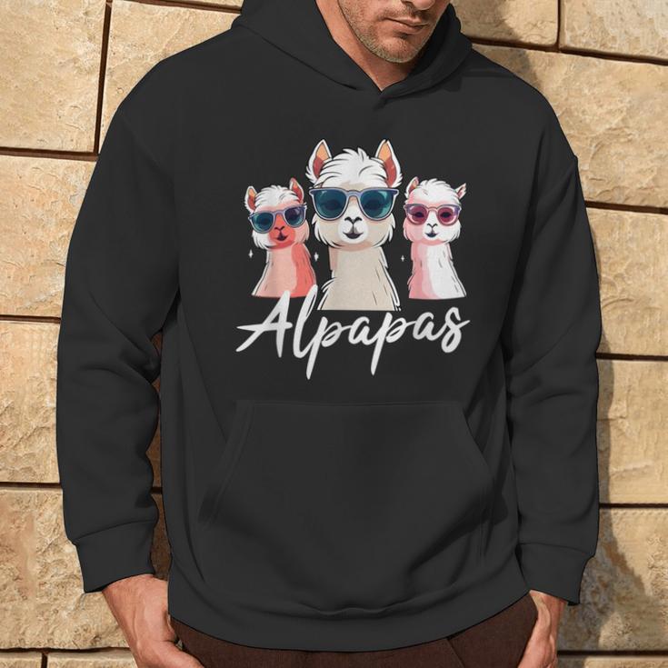 Dad Alpaka Lama Fan Liebhaber Papaatertag Geschenk Alpapa Kapuzenpullover Lebensstil