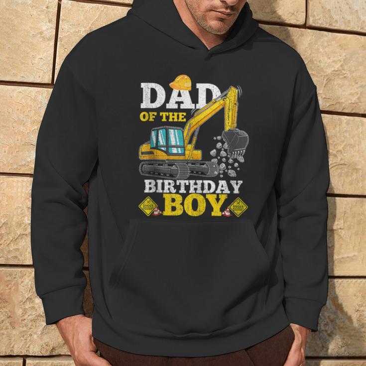 Dad Of The Birthday Boy Construction Birthday Excavator Hoodie Lifestyle