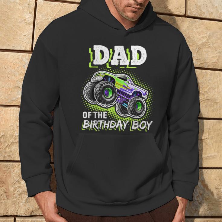 Dad Of The Birthday Boy Monster Truck Birthday Novelty Hoodie Lifestyle