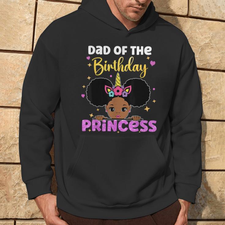 Dad Of The Birthday Princess Melanin Afro Unicorn Cute Hoodie Lifestyle