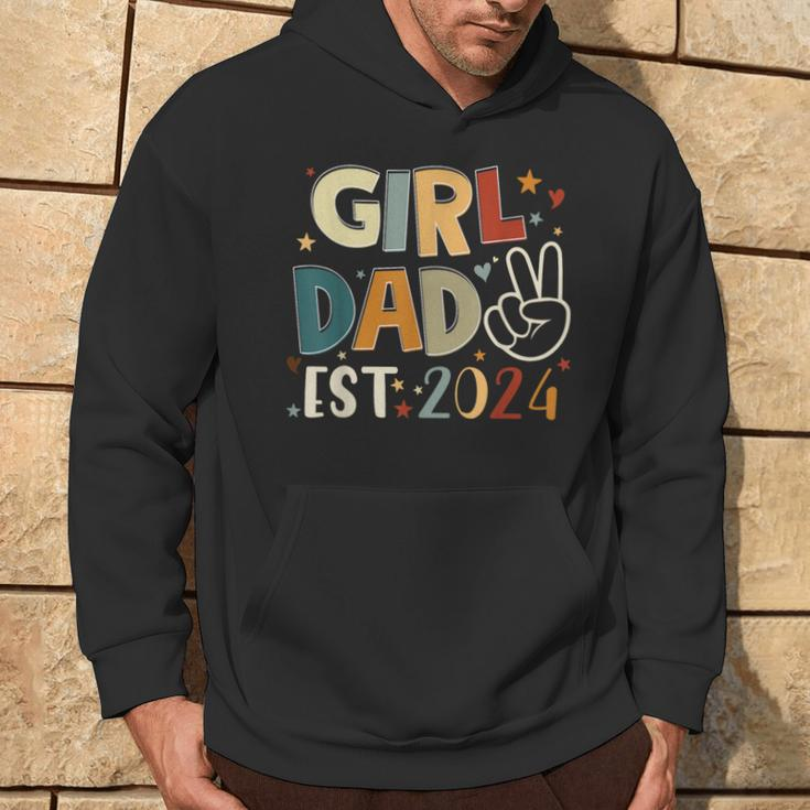 Dad Est 2024 Father And Daughter Happy Father's Day Hoodie Lifestyle
