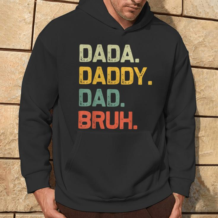 Dada Daddy Dad Bruh Vintage Fathers Day Dad Hoodie Lifestyle