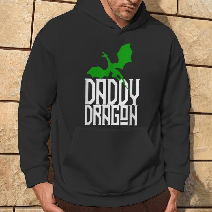 Daddy Dragon Matching Family Tribe Green Dad Father Hoodie Lifestyle